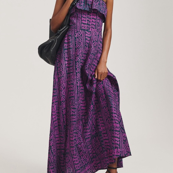 Anthropologie Kahindo Strapless Ruffled Maxi Dress.  SZ: 1X/ XXL - Picture 2 of 16